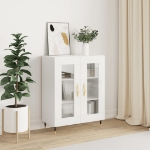 Credenza 69,5x34x90 cm in Legno Multistrato Bianco Lucido