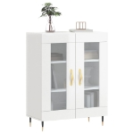 Credenza 69,5x34x90 cm in Legno Multistrato Bianco Lucido