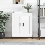 Credenza 69,5x34x90 cm in Legno Multistrato Bianco Lucido