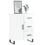 Credenza 69,5x34x90 cm in Legno Multistrato Bianco Lucido