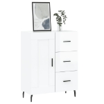 Credenza 69,5x34x90 cm in Legno Multistrato Bianco Lucido