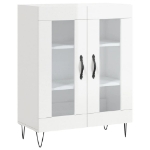 Credenza 69,5x34x90 cm in Legno Multistrato Bianco Lucido