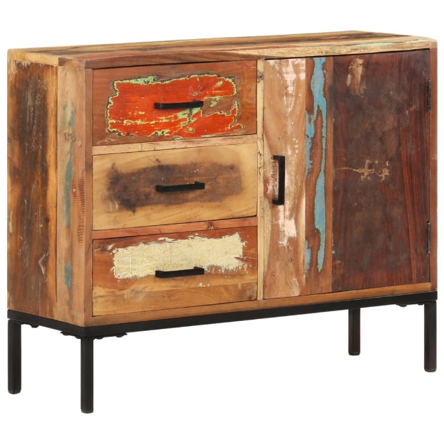 Credenza 88x30x73 cm in Legno Massello di Recupero