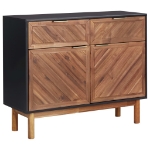 Credenza 90x33,5x75 cm in Legno Massello di Acacia e MDF