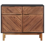 Credenza 90x33,5x75 cm in Legno Massello di Acacia e MDF