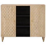 Credenza 90x33x75 cm in Legno Massello di Mango