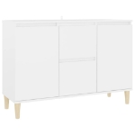 Credenza Bianca 103,5x35x70 cm in Legno Multistrato