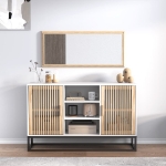 Credenza Bianca 105x30x65 cm in Legno Multistrato