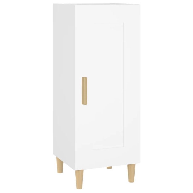 Credenza Bianca 34,5x34x90 cm in Legno Multistrato