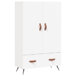 Credenza Bianca 69,5x31x115 cm in Legno Multistrato