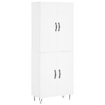 Credenza Bianca 69,5x34x180 cm in Legno Multistrato