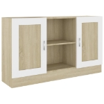 Credenza Bianca e Rovere Sonoma 120x30,5x70cm Legno Multistrato