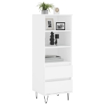 Credenza Bianco 40x36x110 cm in Legno Multistrato