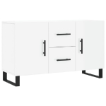 Credenza Bianco Lucido 100x36x60 cm in Legno Multistrato