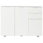 Credenza Bianco Lucido 107x35x80,5 cm