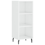 Credenza Bianco Lucido 34,5x32,5x90 cm in Legno Multistrato