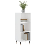 Credenza Bianco Lucido 34,5x32,5x90 cm in Legno Multistrato