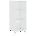 Credenza Bianco Lucido 34,5x32,5x90 cm in Legno Multistrato