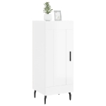 Credenza Bianco Lucido 34,5x34x90 cm in Legno Multistrato