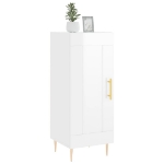 Credenza Bianco Lucido 34,5x34x90 cm in Legno Multistrato