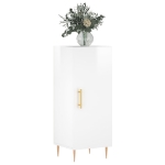 Credenza Bianco Lucido 34,5x34x90 cm in Legno Multistrato