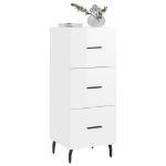 Credenza Bianco Lucido 34,5x34x90 cm in Legno Multistrato