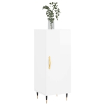 Credenza Bianco Lucido 34,5x34x90 cm in Legno Multistrato