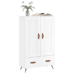 Credenza Bianco Lucido 69,5x31x115 cm in Legno Multistrato