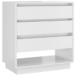 Credenza Bianco Lucido 70x41x75 cm in Truciolato