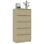 Credenza Cassetti Rovere Sonoma 60x35x121 cm Legno Multistrato