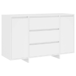 Credenza con 3 Cassetti Bianca 120x41x75 cm in Truciolato