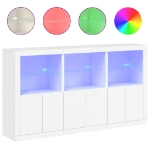 Credenza con Luci LED Bianca 181,5x37x100 cm