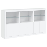 Credenza con Luci LED Bianca 181,5x37x100 cm