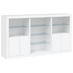 Credenza con Luci LED Bianca 181,5x37x100 cm