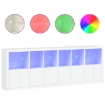 Credenza con Luci LED Bianca 283x37x100 cm