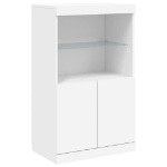 Credenza con Luci LED Bianca 60,5x37x100 cm