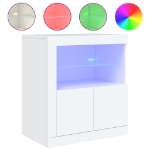 Credenza con Luci LED Bianca 60,5x37x67 cm