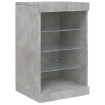 Credenza con Luci LED Grigio Cemento 41x37x67 cm