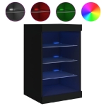 Credenza con Luci LED Nera 41x37x67 cm