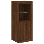 Credenza con Luci LED Rovere Marrone 41x37x100 cm