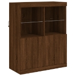 Credenza con Luci LED Rovere Marrone 81x37x100 cm