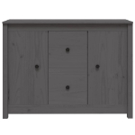 Credenza Grigia 100x35x74 cm in Legno Massello di Pino