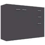 Credenza Grigia 105x30x75 cm in Legno Multistrato