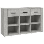 Credenza Grigio Cemento 100x30x59,5 cm in Legno Multistrato