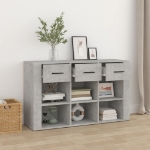 Credenza Grigio Cemento 100x30x59,5 cm in Legno Multistrato