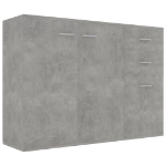 Credenza Grigio Cemento 105x30x75 cm in Legno Multistrato