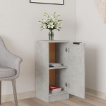 Credenza Grigio Cemento 30x30x70 cm in Legno Multistrato