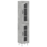 Credenza Grigio Cemento 34,5x34x180 cm in Legno Multistrato