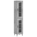 Credenza Grigio Cemento 34,5x34x180 cm in Legno Multistrato