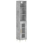 Credenza Grigio Cemento 34,5x34x180 cm in Legno Multistrato